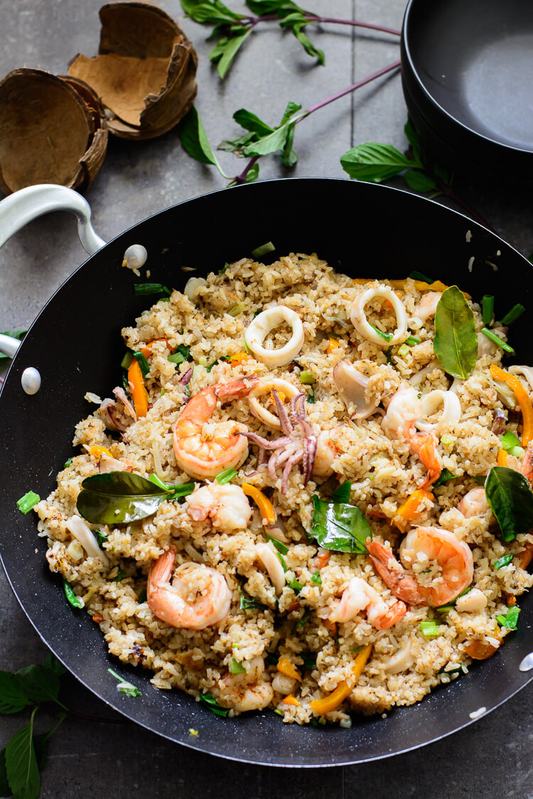 Seafood Fried rice (fried rice with mixed seafood